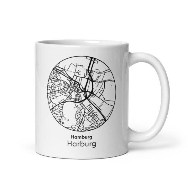 Harburg Tasse – Straßenkarte Hamburg, rund