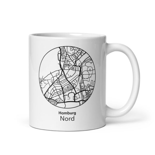 Nord Tasse – Straßenkarte Hamburg, rund