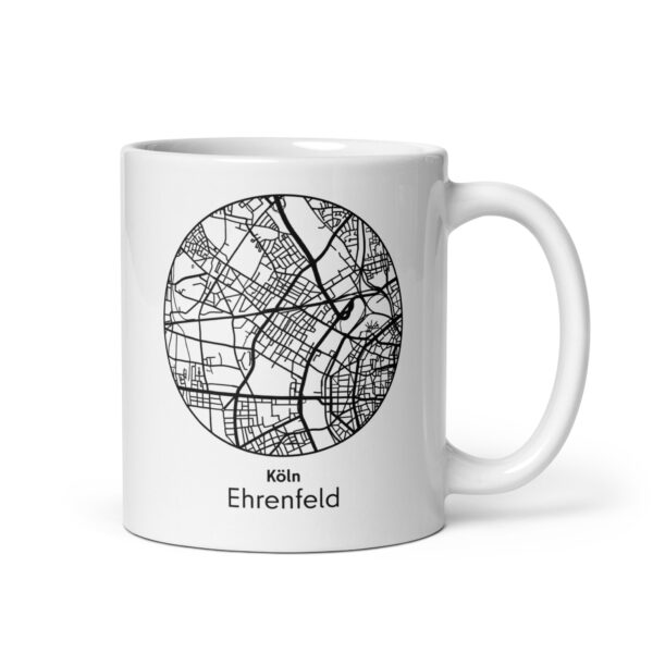 Ehrenfeld Tasse – Straßenkarte Köln, rund