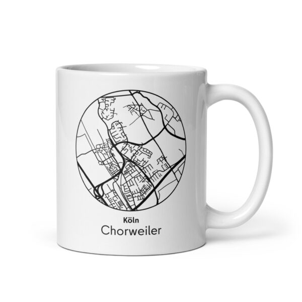 Chorweiler Tasse – Straßenkarte Köln, rund