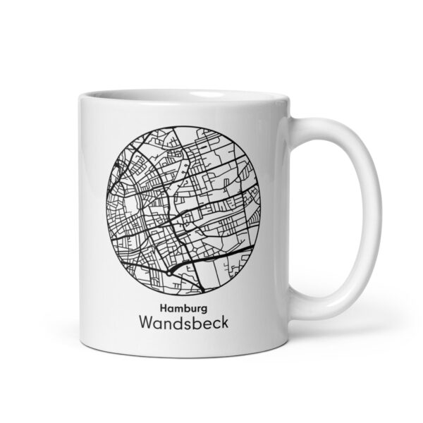 Wandsbeck Tasse – Straßenkarte Hamburg, rund