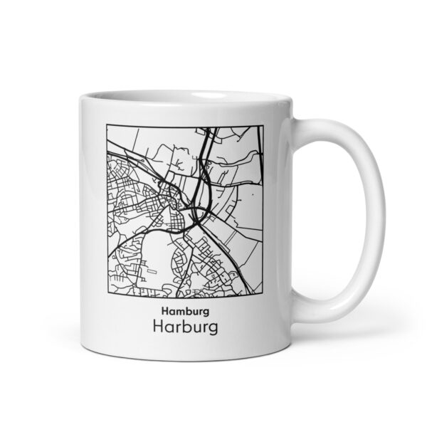 Harburg Tasse – Straßenkarte Hamburg, quadratisch