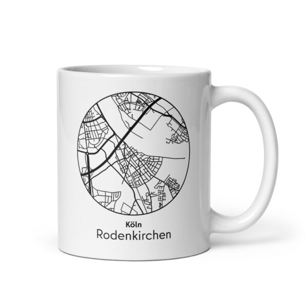 Rodenkirchen Tasse – Straßenkarte Köln, rund