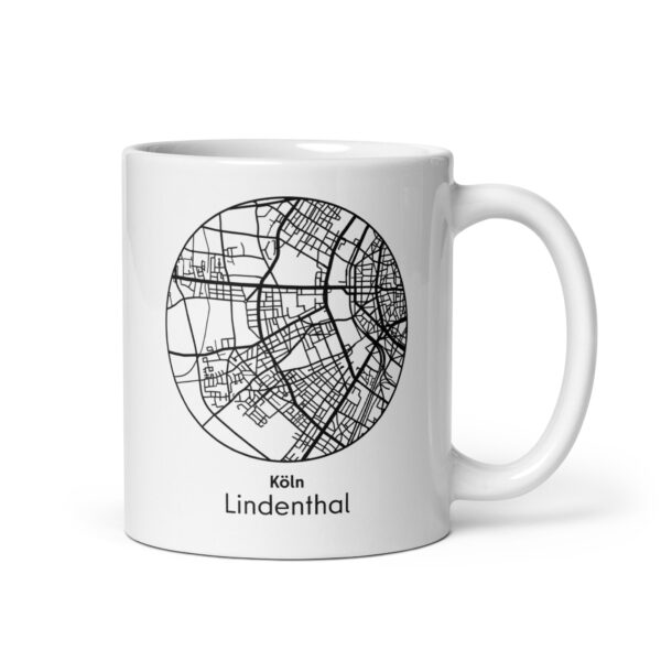 Lindenthal Tasse – Straßenkarte Köln, rund