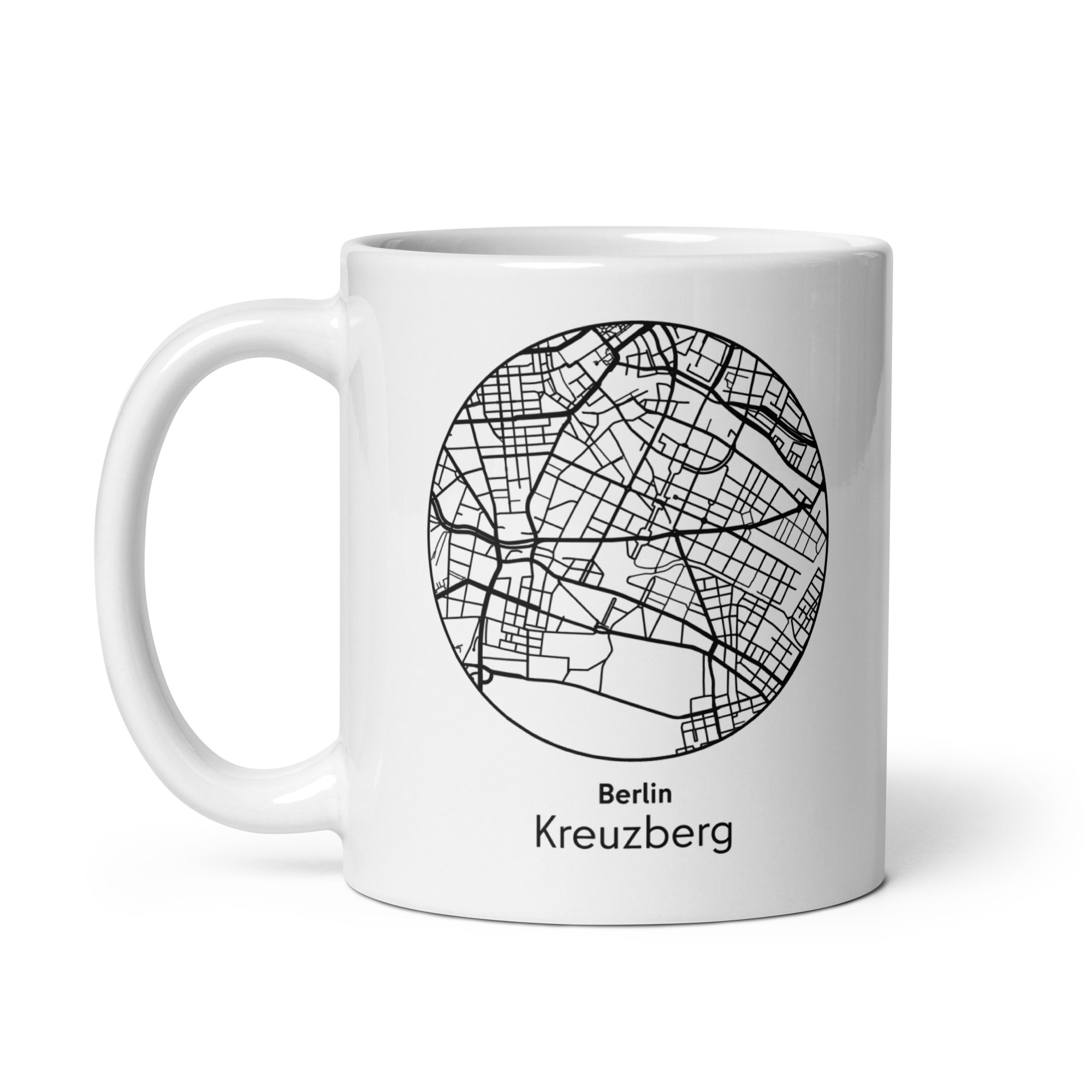Kreuzberg Tasse – Straßenkarte Berlin, rund – Bild 7