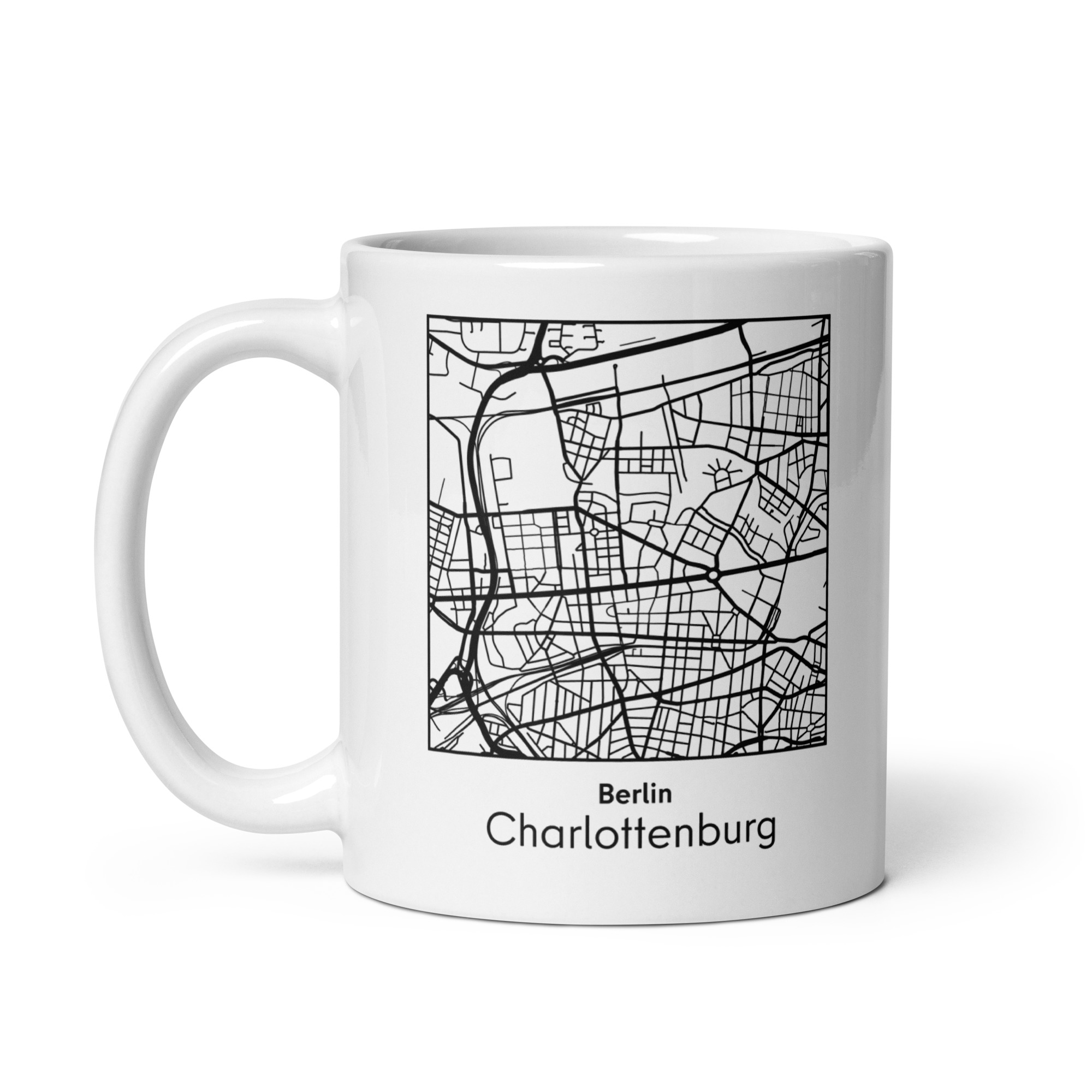 Charlottenburg Tasse – Straßenkarte Berlin, quadratisch – Bild 8