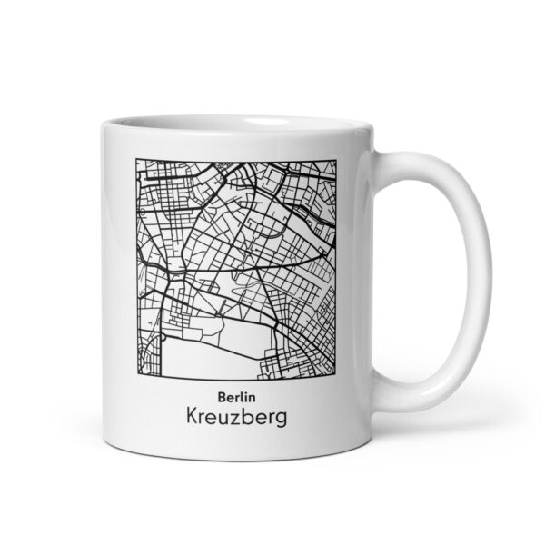 Kreuzberg Tasse – Straßenkarte Berlin, quadratisch