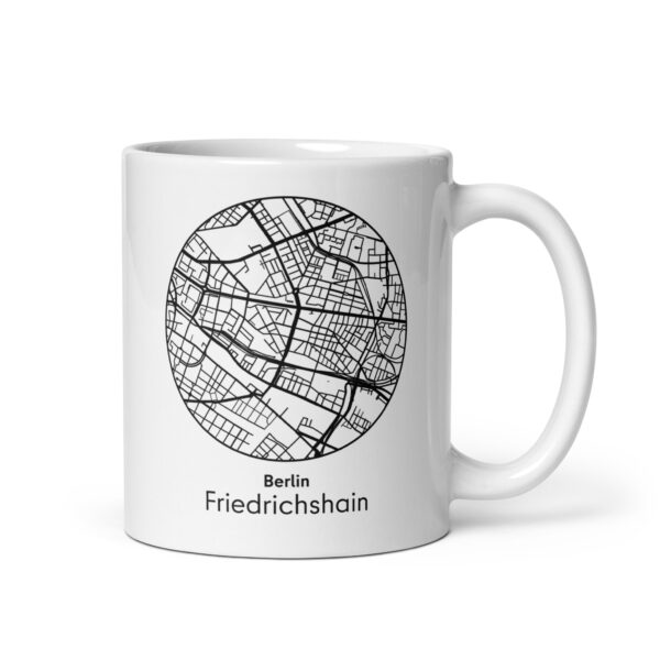 Friedrichshain Tasse – Straßenkarte Berlin, rund