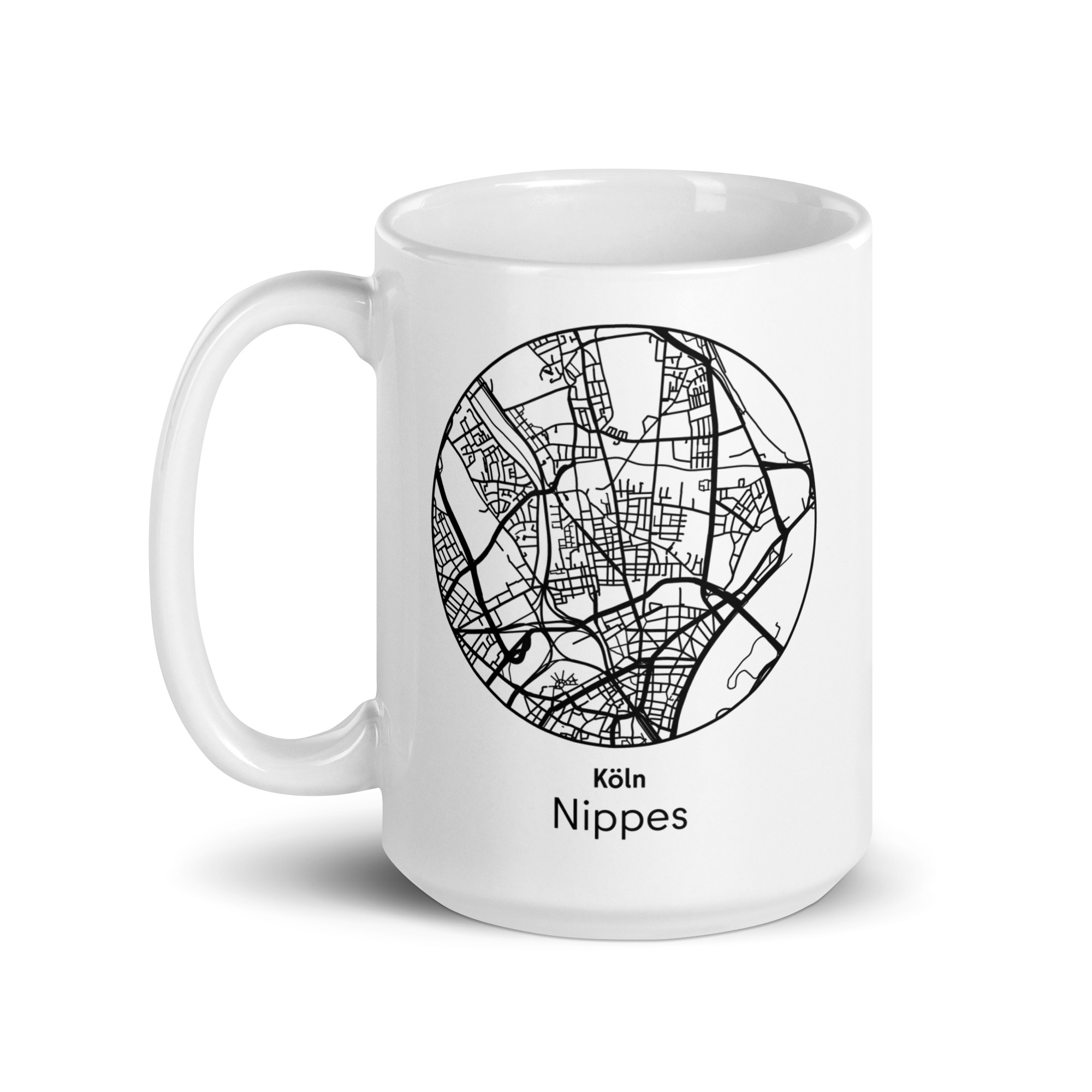 Nippes Tasse – Straßenkarte Köln, rund – Bild 3