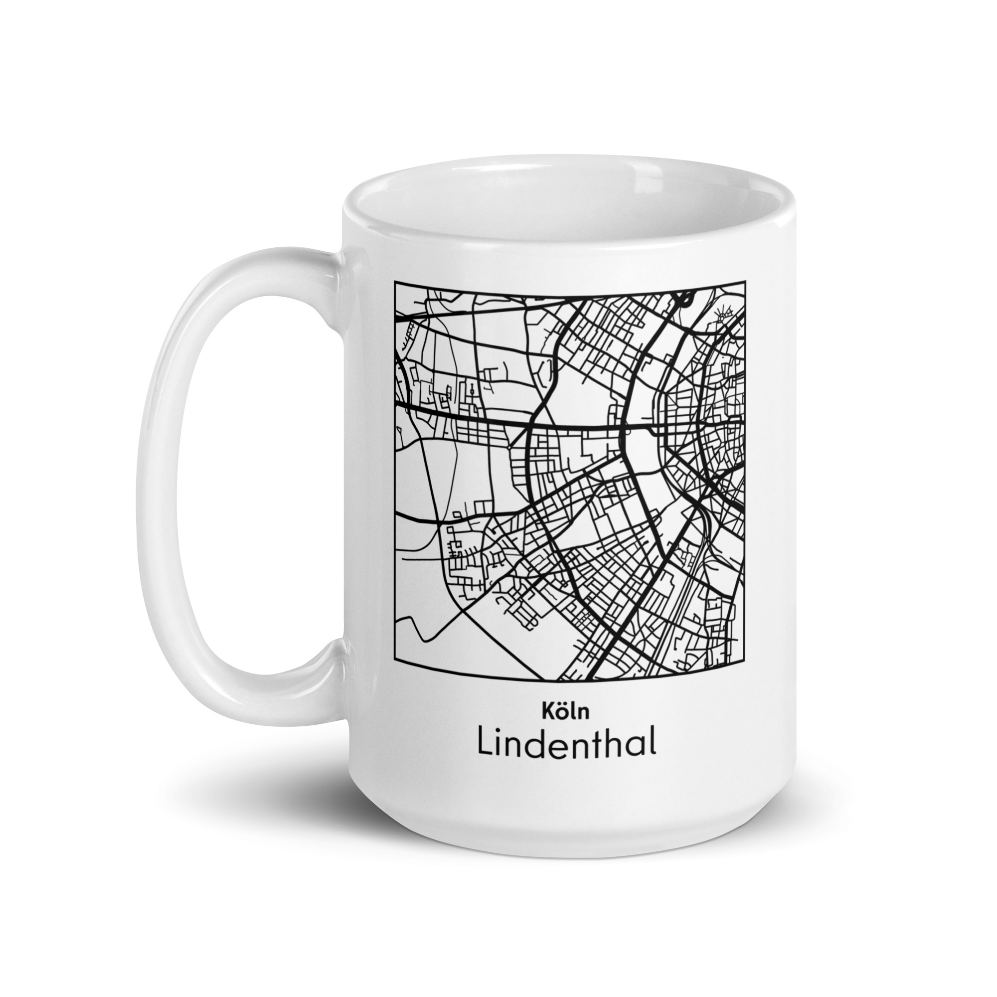 Lindenthal Tasse – Straßenkarte Köln, quadratisch – Bild 6