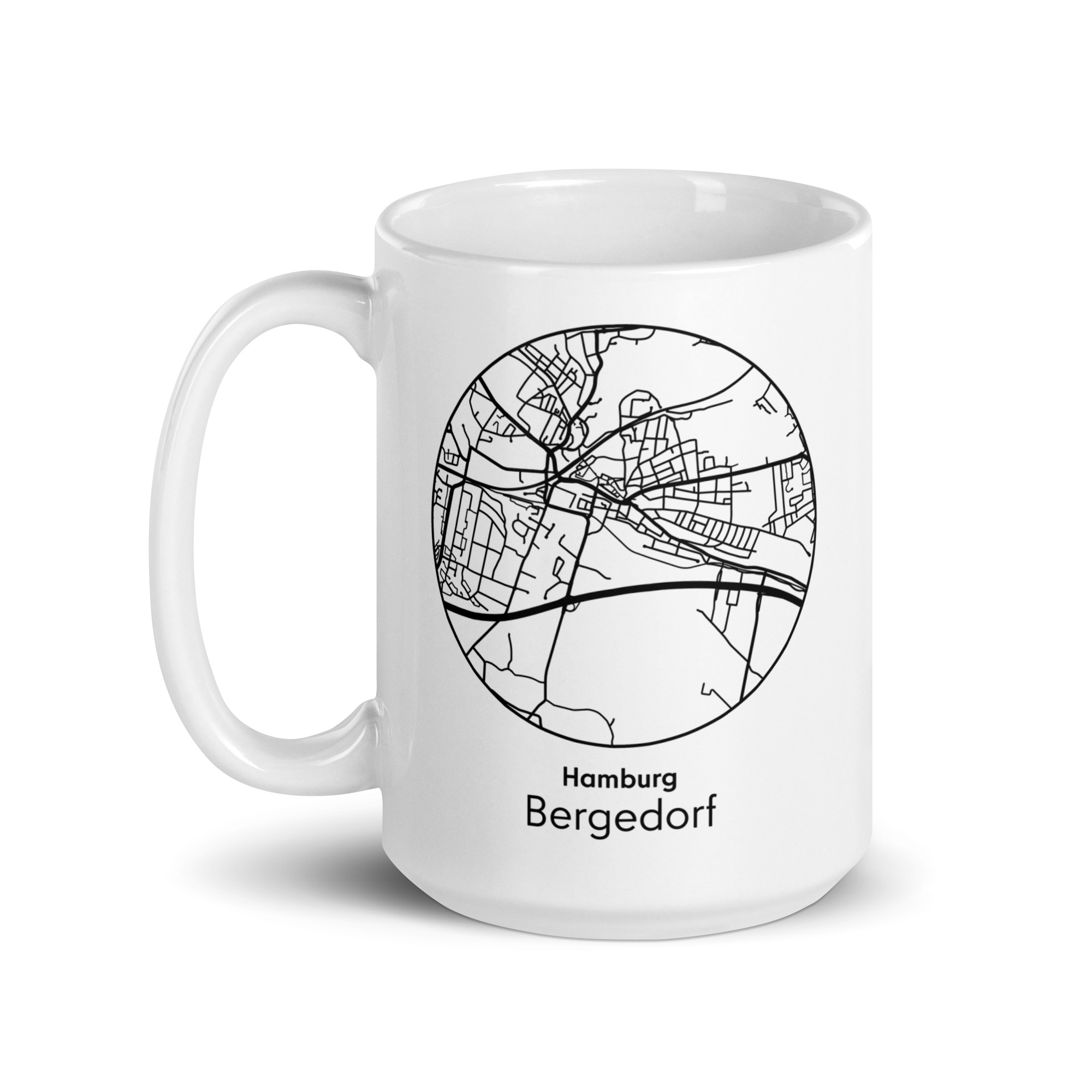 Bergedorf Tasse – Straßenkarte Hamburg, rund – Bild 3