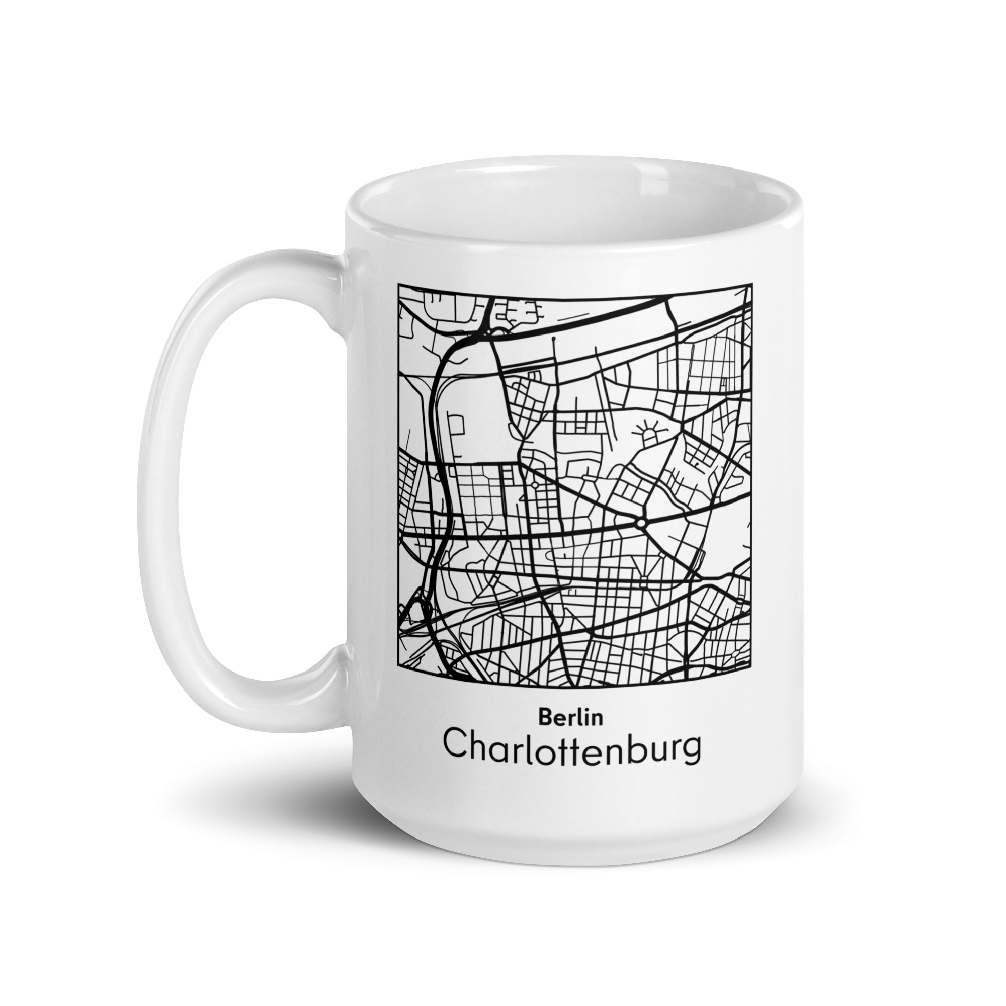 Charlottenburg Tasse – Straßenkarte Berlin, quadratisch – Bild 6
