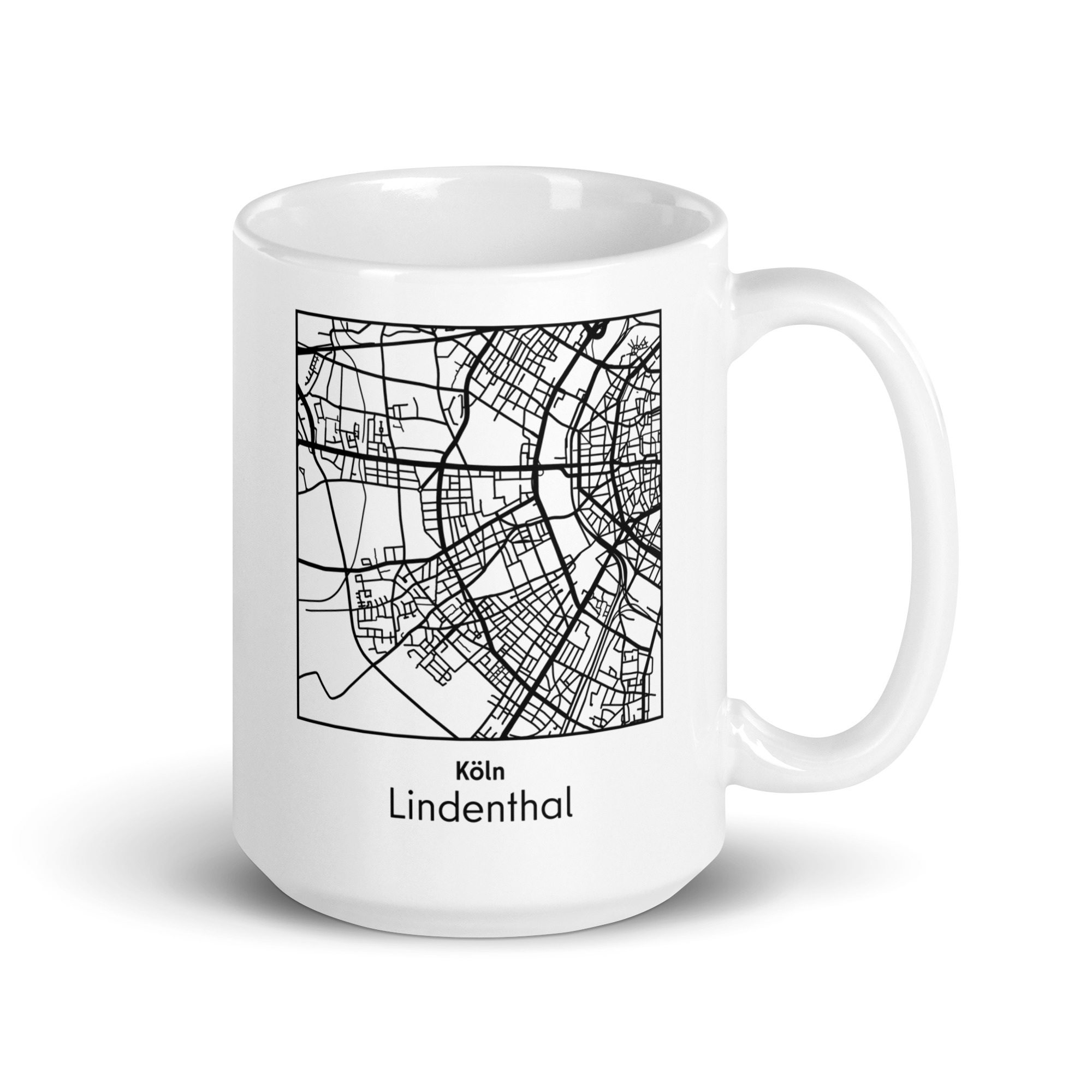 Lindenthal Tasse – Straßenkarte Köln, quadratisch – Bild 5