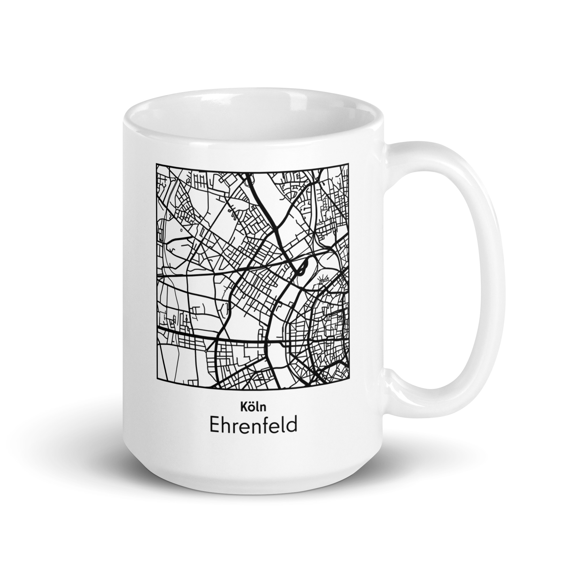 Ehrenfeld Tasse – Straßenkarte Köln, quadratisch – Bild 5