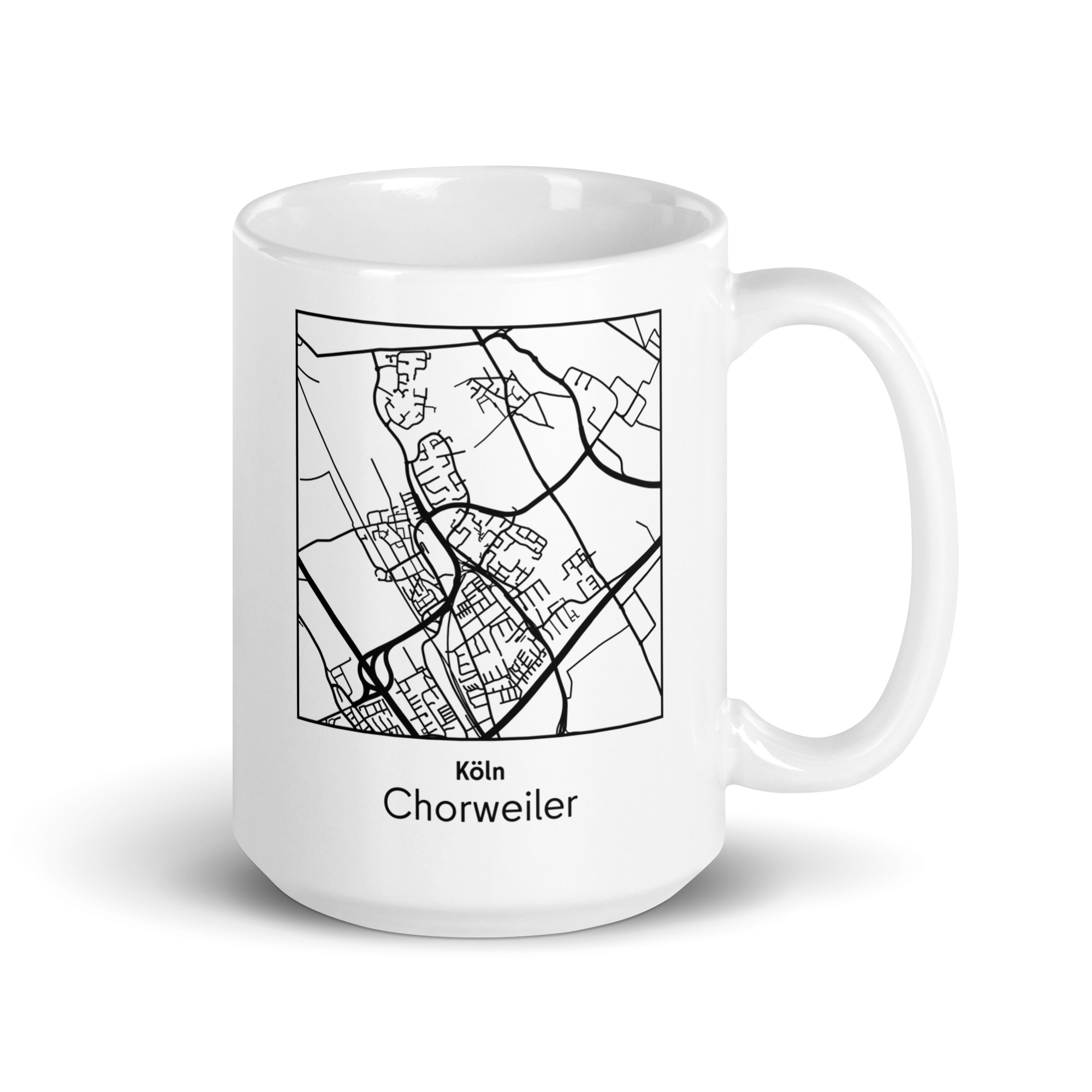 Chorweiler Tasse – Straßenkarte Köln, quadratisch – Bild 5