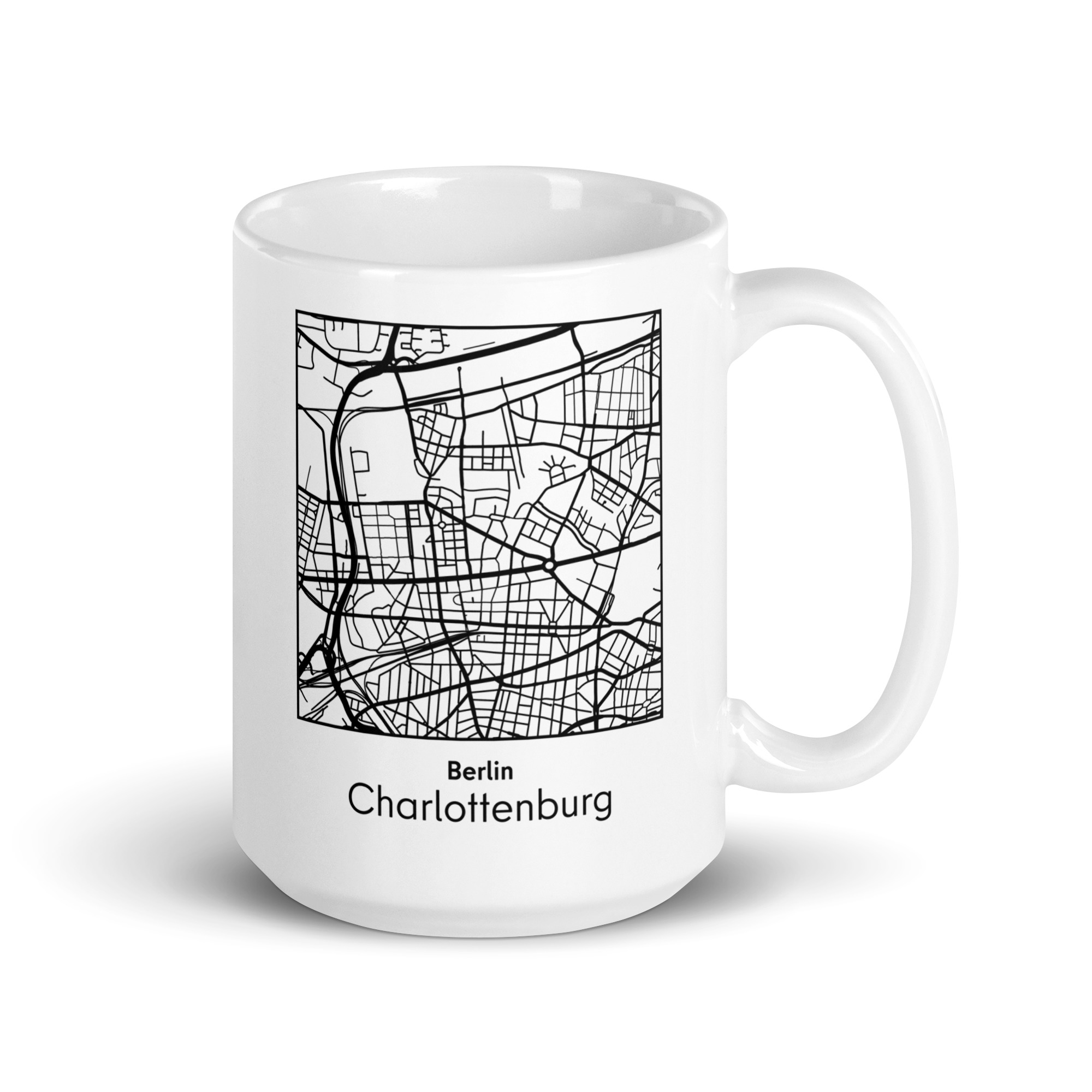 Charlottenburg Tasse – Straßenkarte Berlin, quadratisch – Bild 5