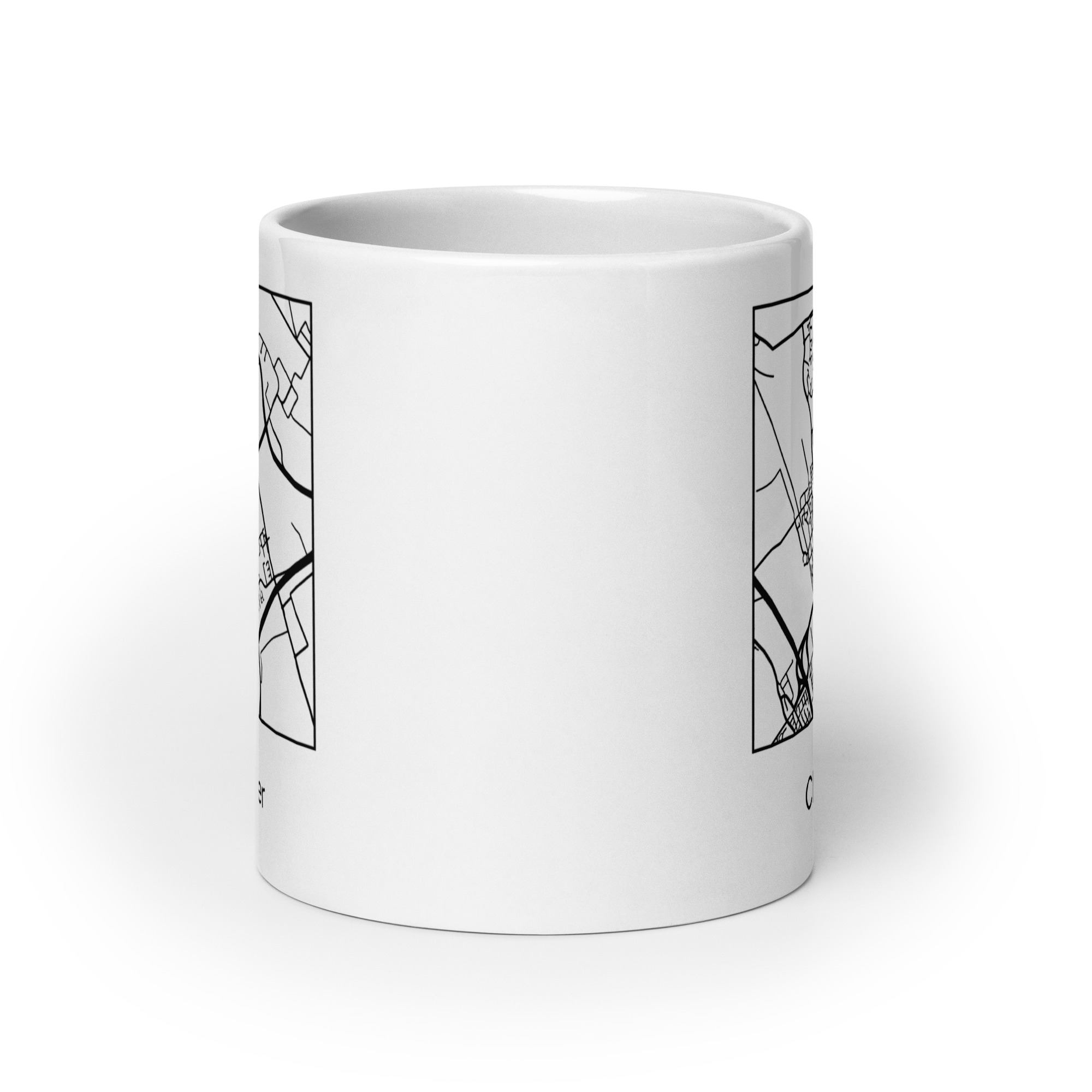 Chorweiler Tasse – Straßenkarte Köln, quadratisch – Bild 4