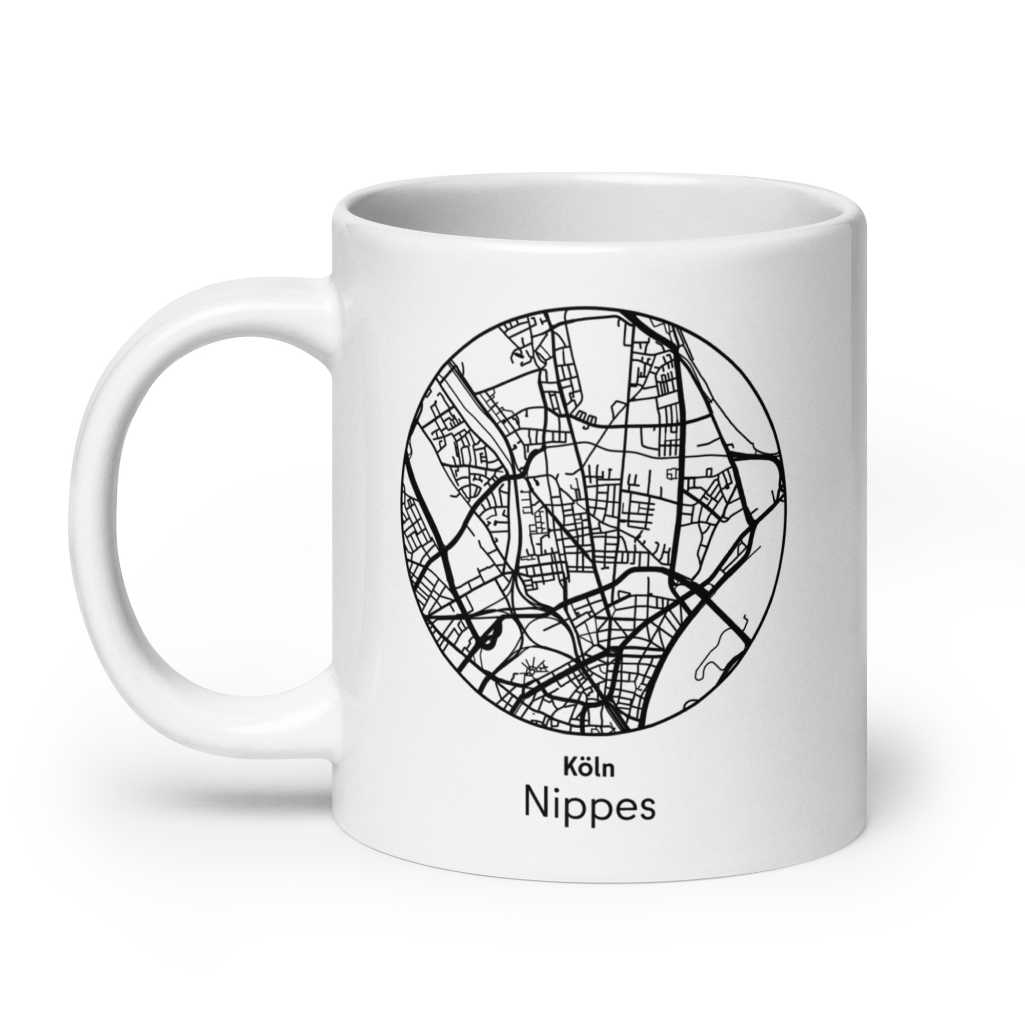Nippes Tasse – Straßenkarte Köln, rund – Bild 6
