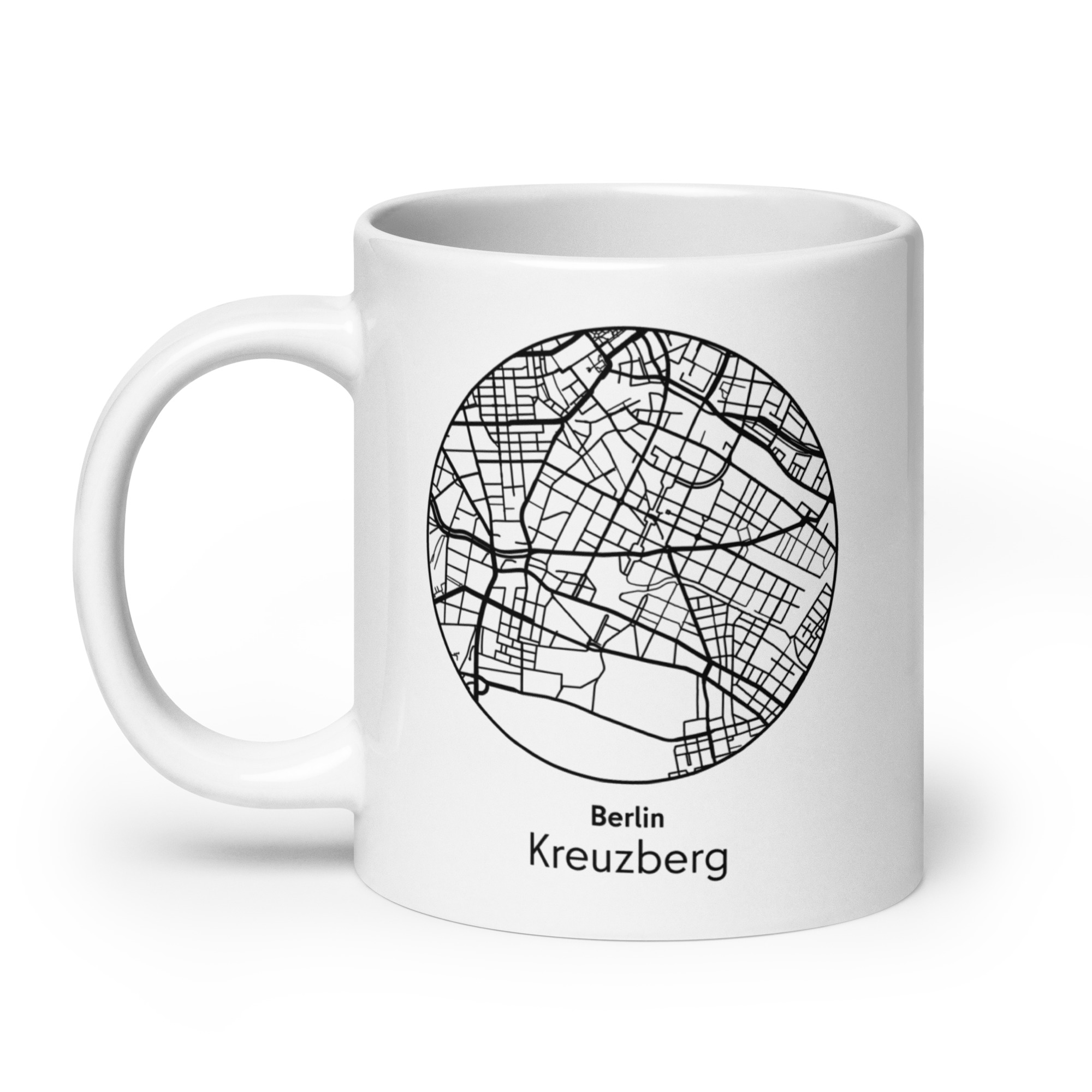 Kreuzberg Tasse – Straßenkarte Berlin, rund – Bild 5