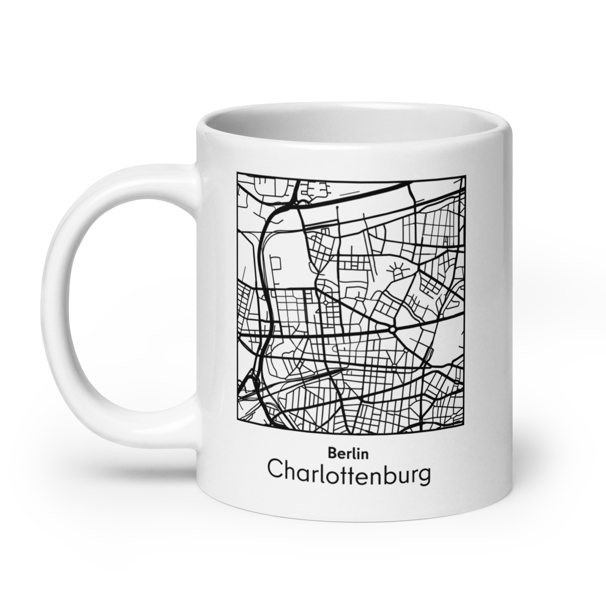 Charlottenburg Tasse – Straßenkarte Berlin, quadratisch – Bild 3