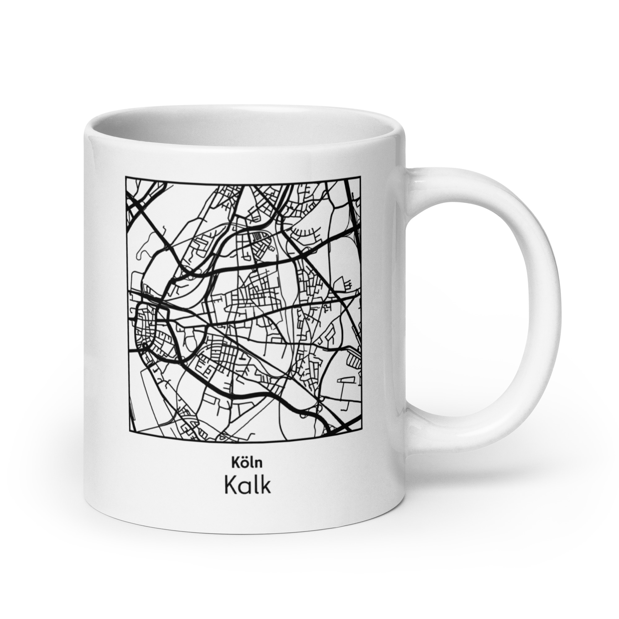 Kalk Tasse – Straßenkarte Köln, quadratisch – Bild 2