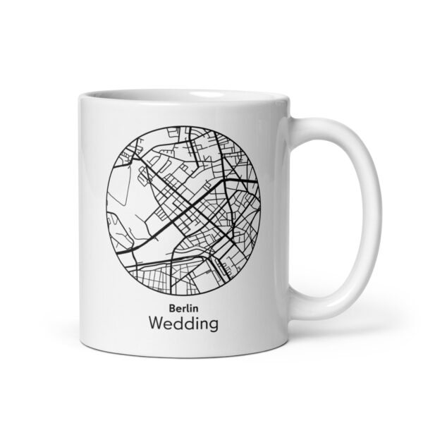Wedding Tasse – Straßenkarte Berlin, rund