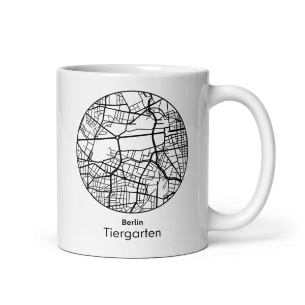 Tiergarten Tasse – Straßenkarte Berlin, rund