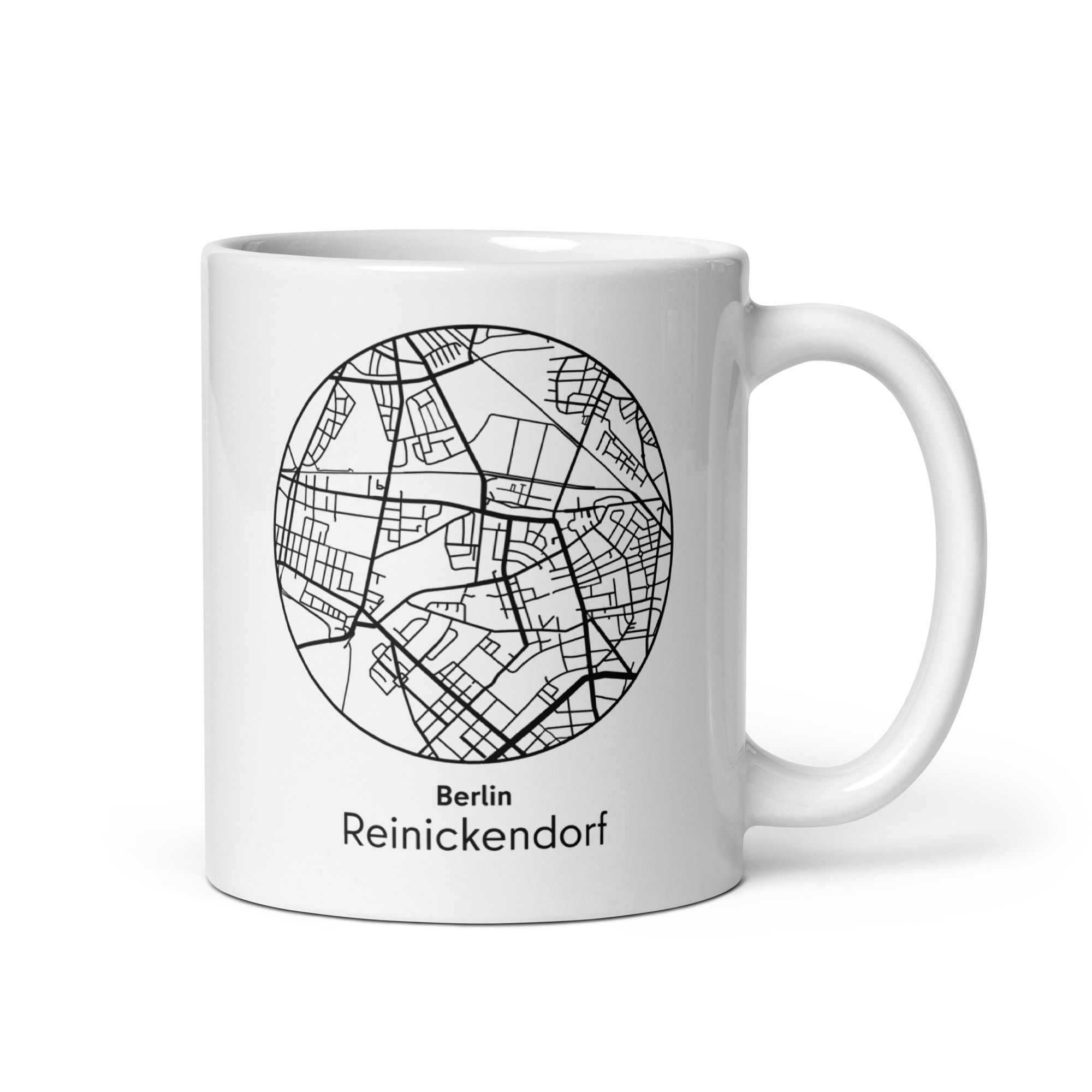 Reinickendorf Tasse – Straßenkarte Berlin, rund