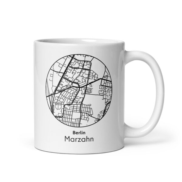Marzahn Tasse – Straßenkarte Berlin, rund