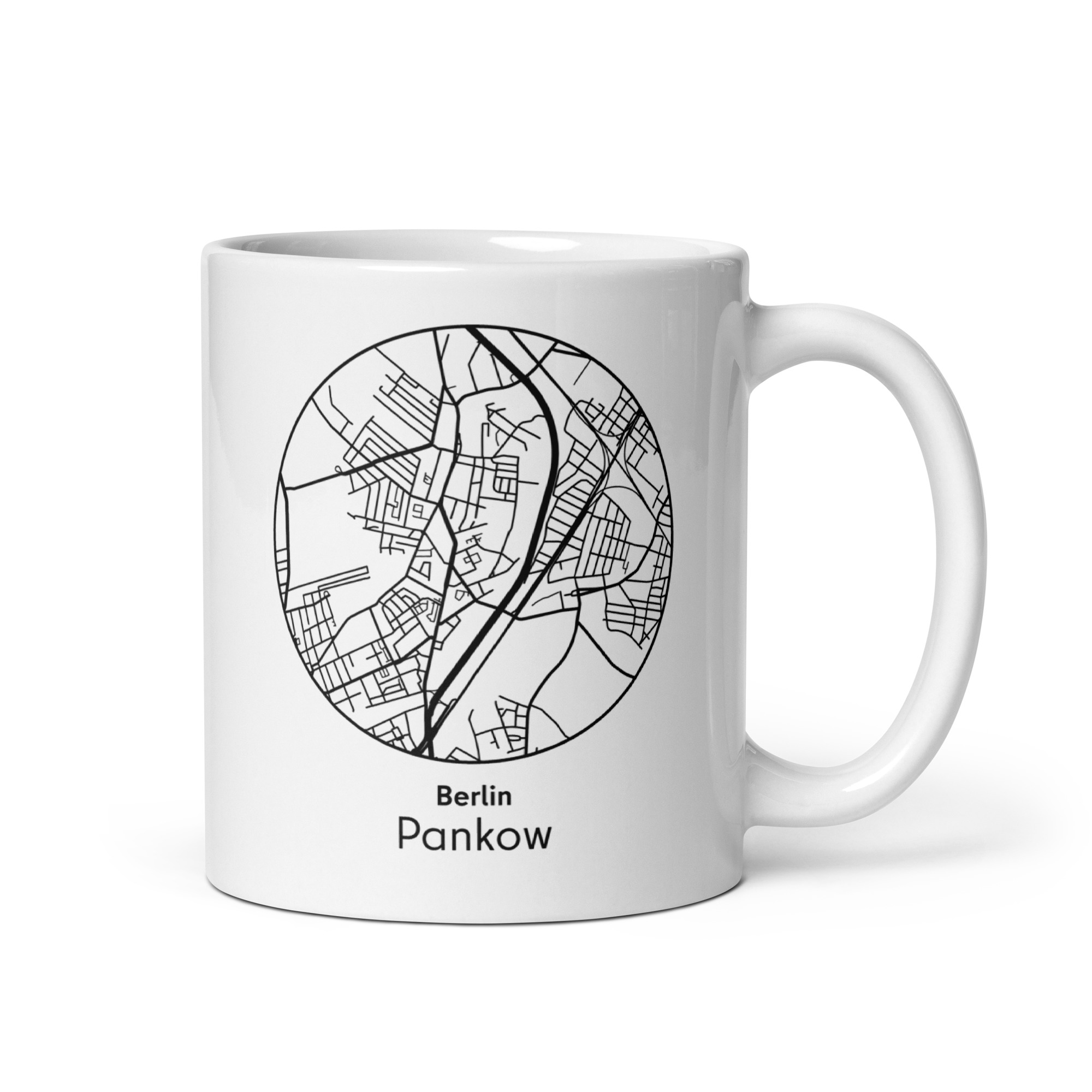 Pankow Tasse – Straßenkarte Berlin, rund