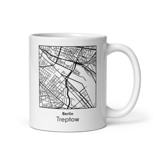 Treptow Tasse – Straßenkarte Berlin, quadratisch