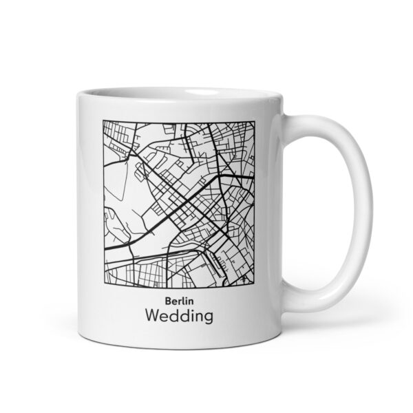 Wedding Tasse – Straßenkarte Berlin, quadratisch