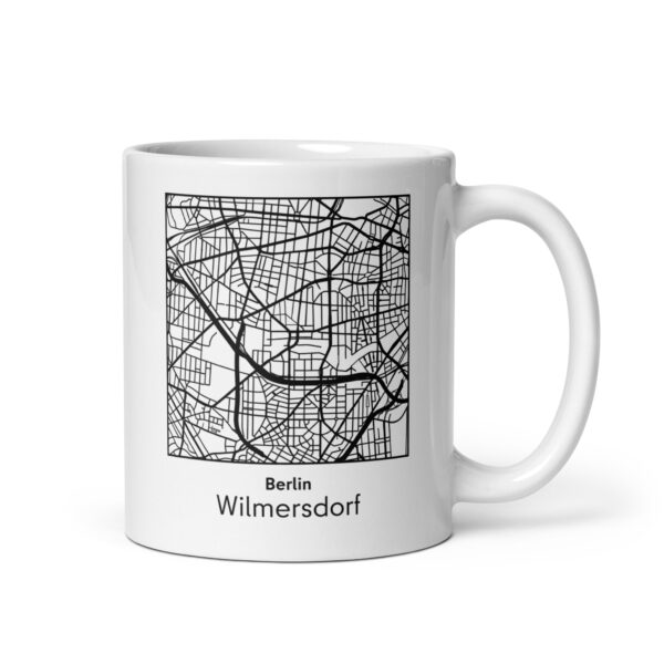 Wilmersdorf Tasse – Straßenkarte Berlin, quadratisch