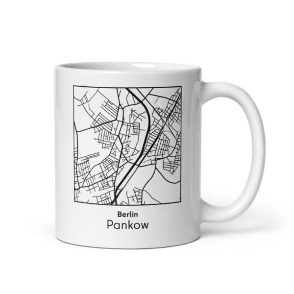 Pankow Tasse – Straßenkarte Berlin, quadratisch