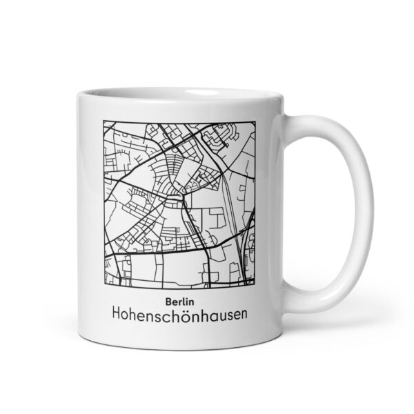 Hohenschönhausen Tasse – Straßenkarte Berlin, quadratisch