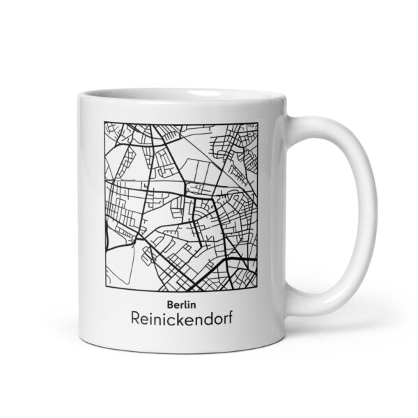Reinickendorf Tasse – Straßenkarte Berlin, quadratisch