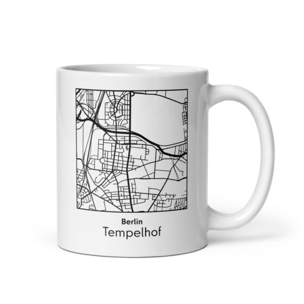 Tempelhof Tasse – Straßenkarte Berlin, quadratisch