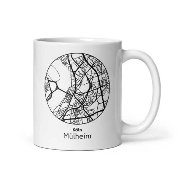 Mülheim Tasse – Straßenkarte Köln, rund