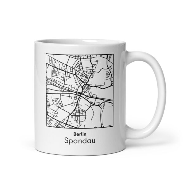 Spandau Tasse – Straßenkarte Berlin, quadratisch