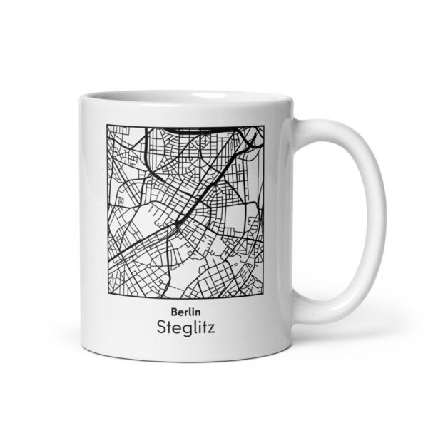 Steglitz Tasse – Straßenkarte Berlin, quadratisch