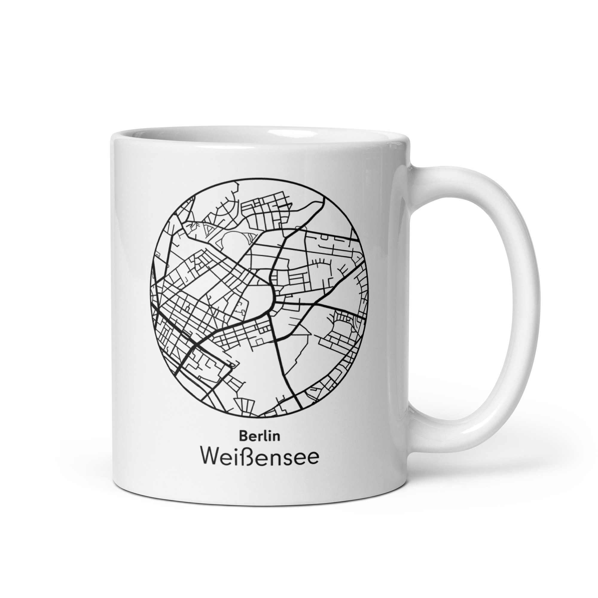 Weißensee Tasse – Straßenkarte Berlin, rund
