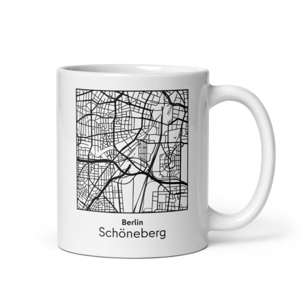 Schöneberg Tasse – Straßenkarte Berlin, quadratisch