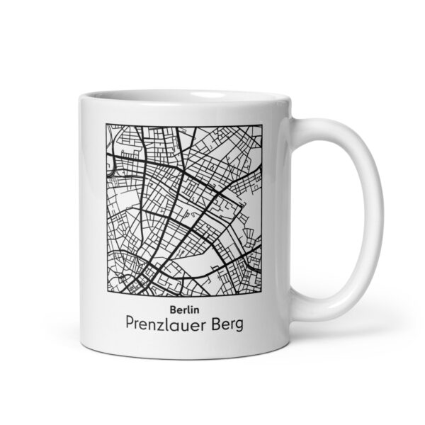 Prenzlauer Berg Tasse – Straßenkarte Berlin, quadratisch