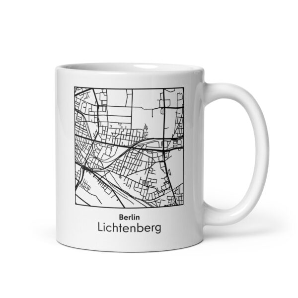 Lichtenberg Tasse – Straßenkarte Berlin, quadratisch