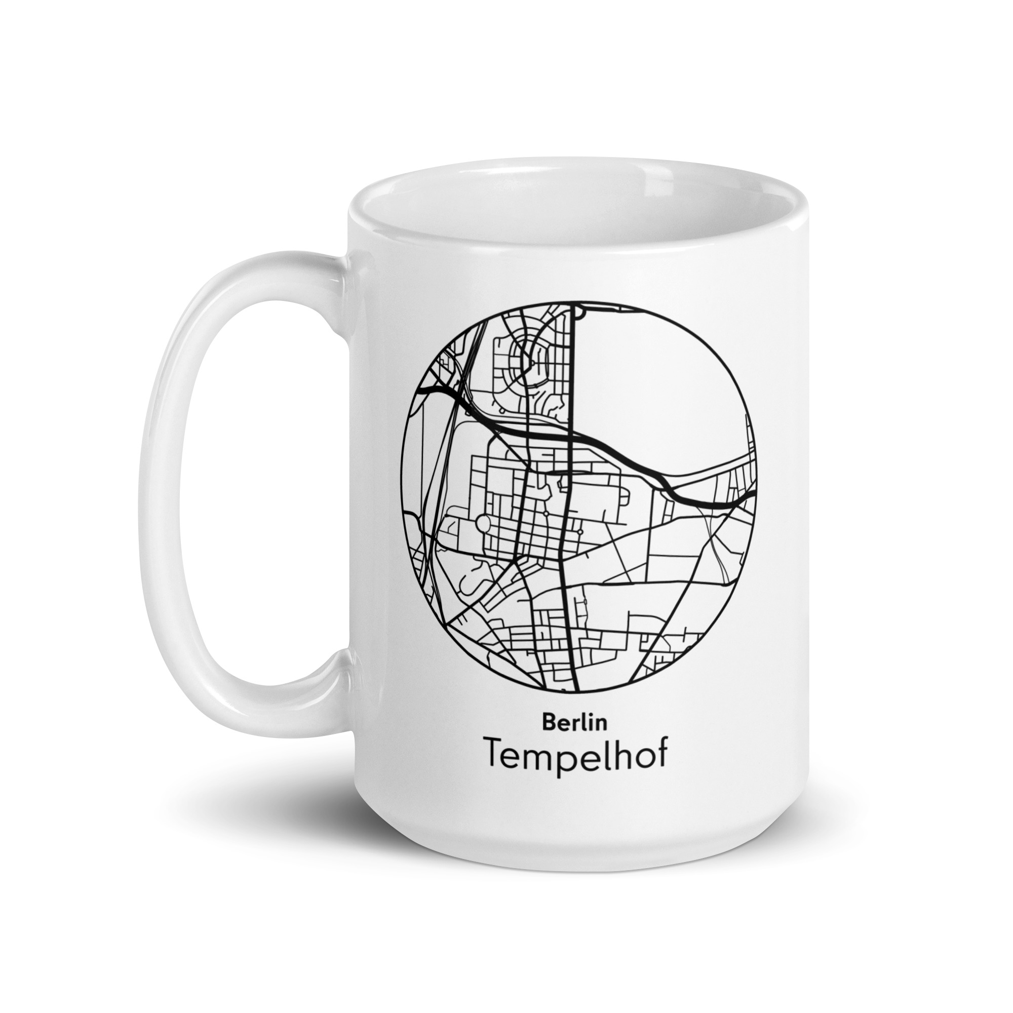 Tempelhof Tasse – Straßenkarte Berlin, rund – Bild 3