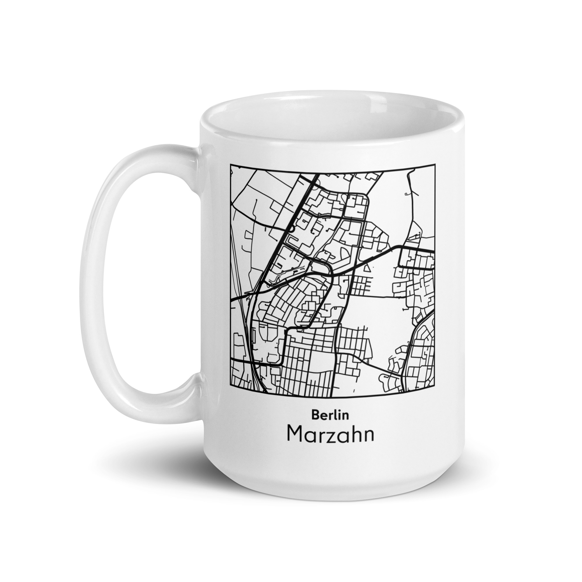 Marzahn Tasse – Straßenkarte Berlin, quadratisch – Bild 3