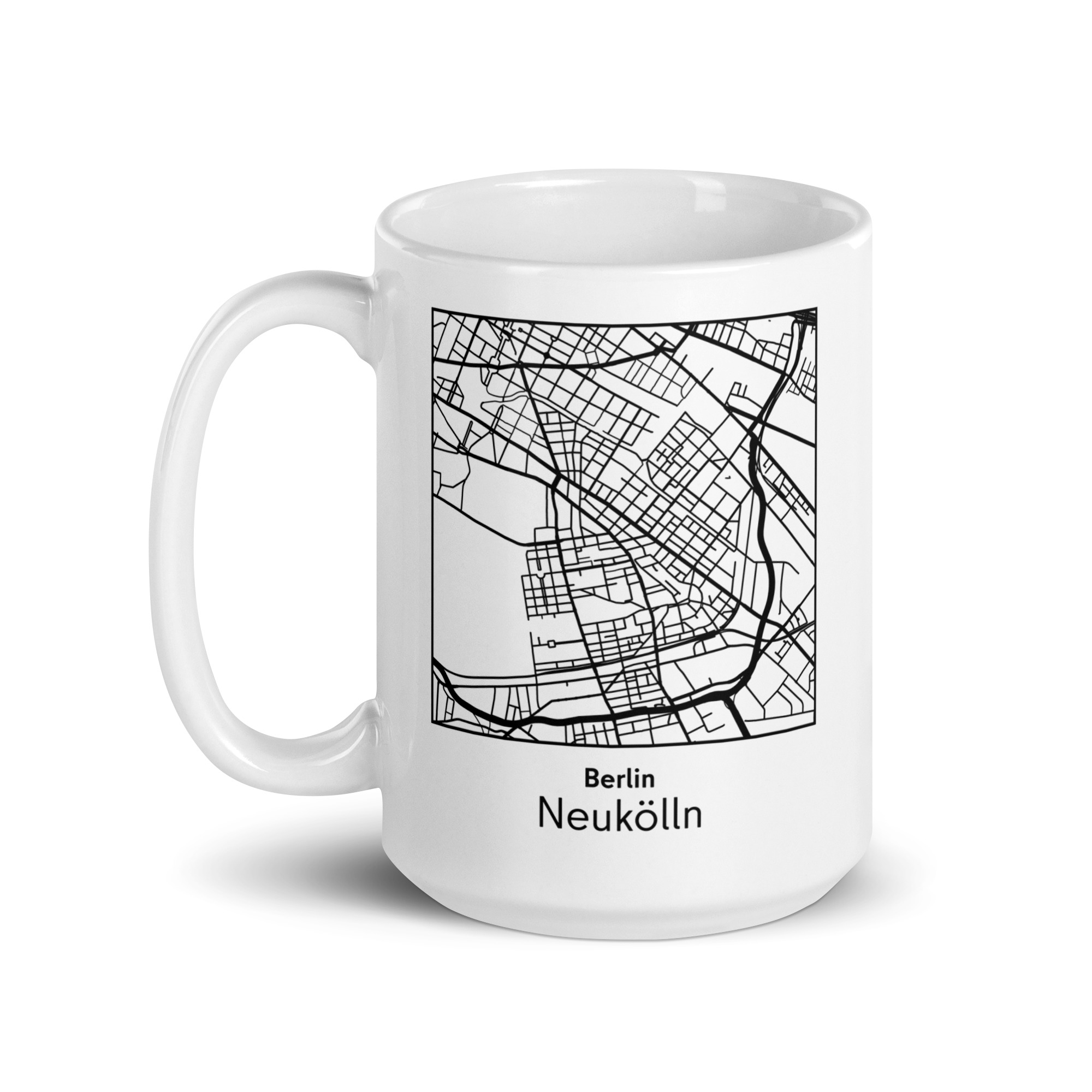 Neukölln Tasse – Straßenkarte Berlin, quadratisch – Bild 3