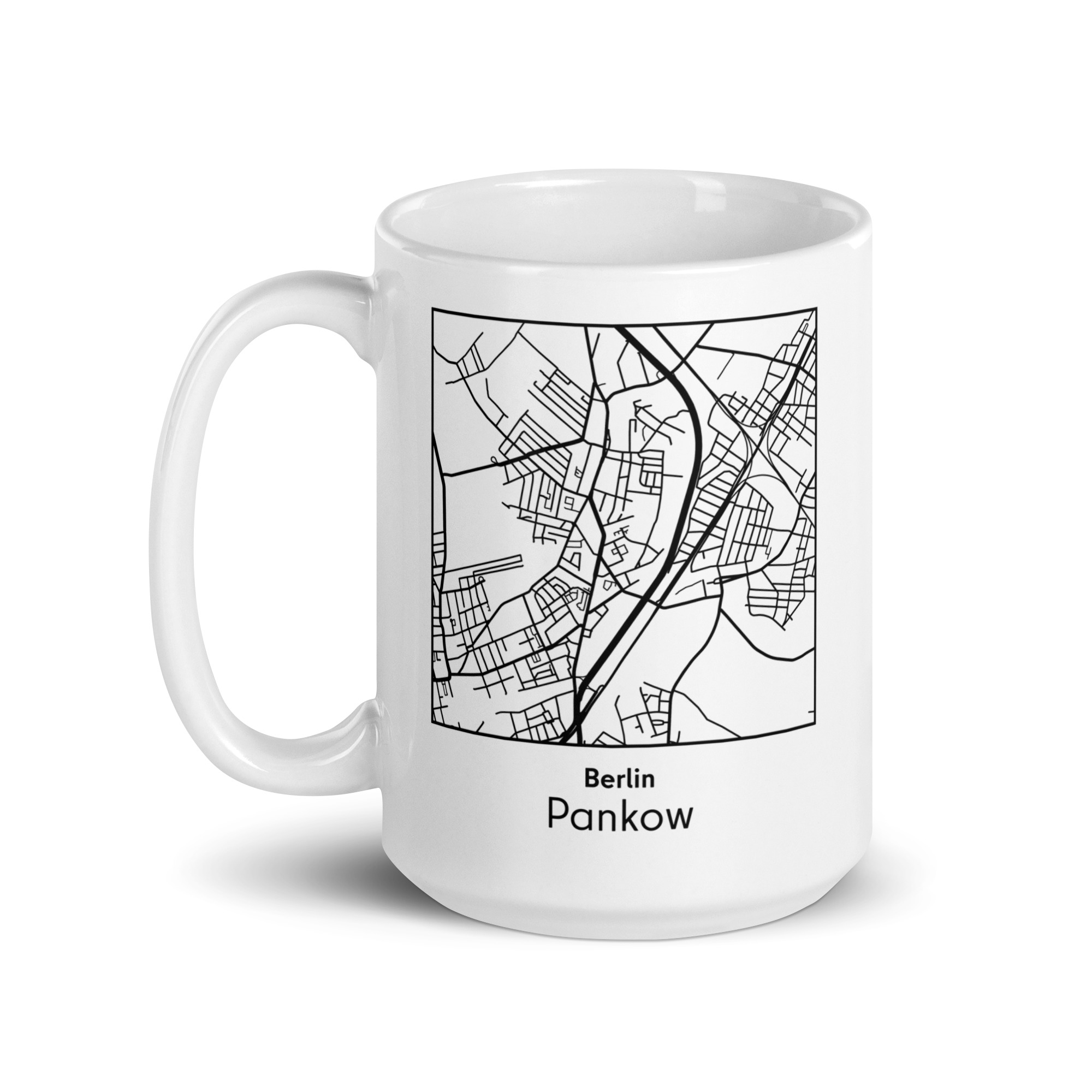 Pankow Tasse – Straßenkarte Berlin, quadratisch – Bild 3