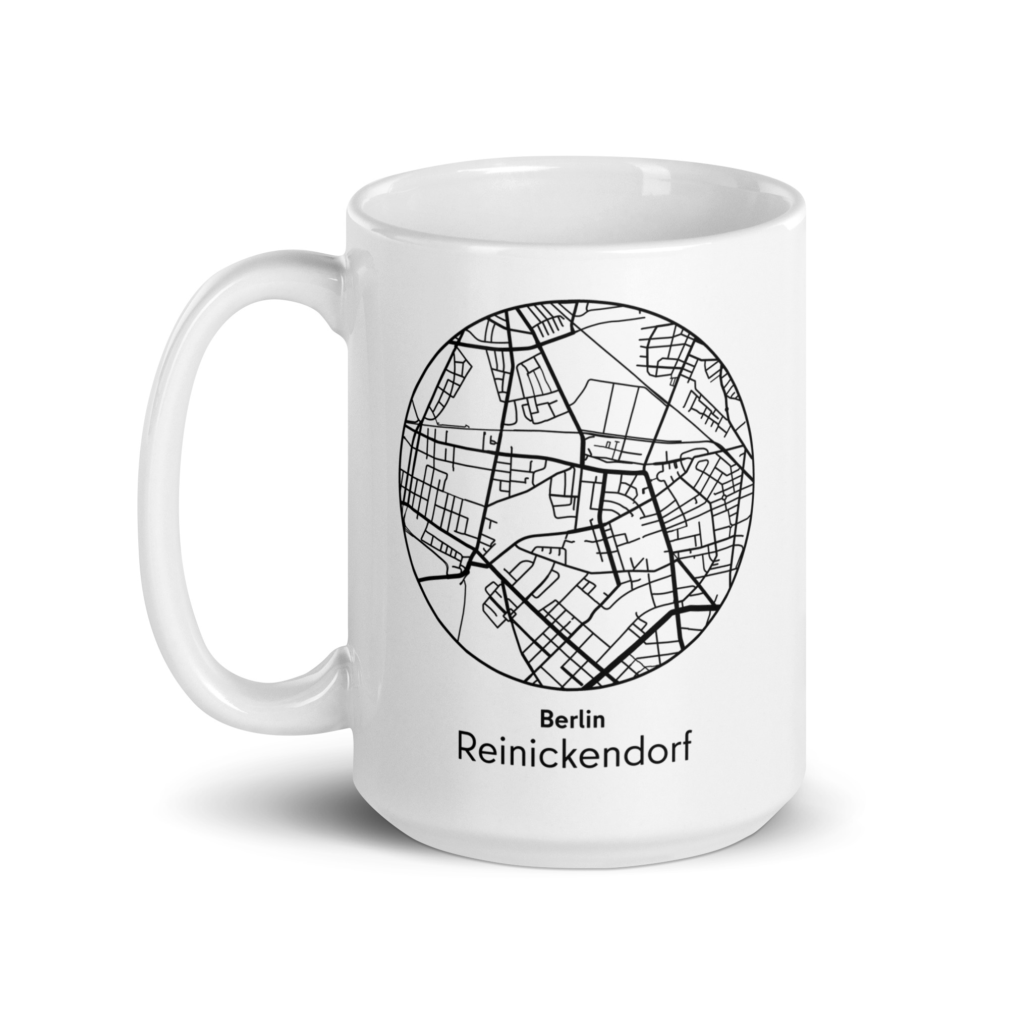 Reinickendorf Tasse – Straßenkarte Berlin, rund – Bild 3