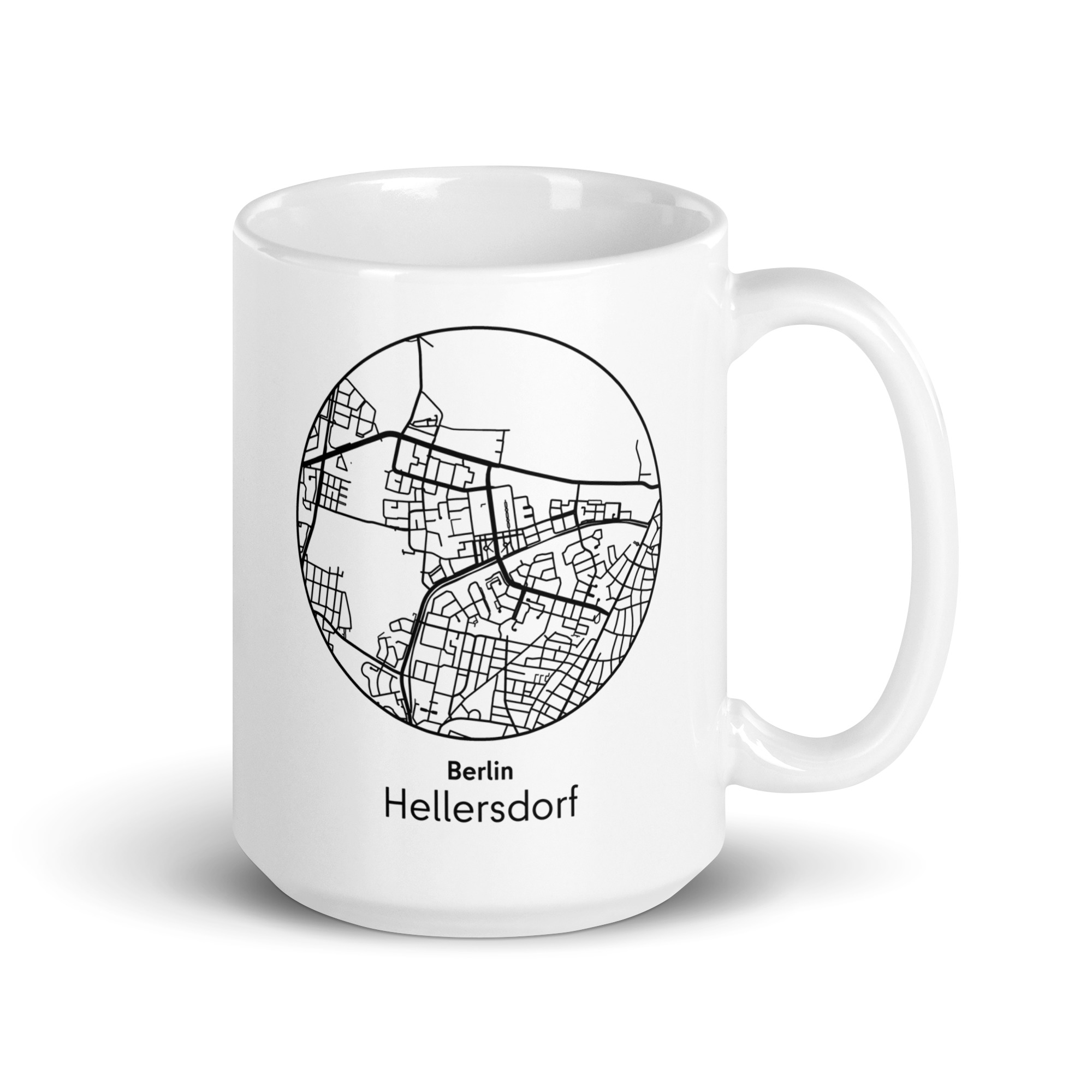 Hellersdorf Tasse – Straßenkarte Berlin, rund – Bild 2
